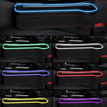 Load image into Gallery viewer, Car Central Control Seat Gap Storage Box with Dual USB Ambient Lights, Suede Wine Red Principal Driver, Suede Wine Red Co-pilot, Suede Coffee Principal Driver, Suede Coffee Co-pilot, Suede Black Principal Driver, Suede Black Co-pilot                   ...