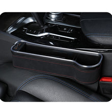 Load image into Gallery viewer, Car Central Control Seat Gap Storage Box with Dual USB Ambient Lights, Suede Wine Red Principal Driver, Suede Wine Red Co-pilot, Suede Coffee Principal Driver, Suede Coffee Co-pilot, Suede Black Principal Driver, Suede Black Co-pilot                   ...
