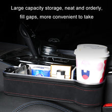 Load image into Gallery viewer, Car Central Control Seat Gap Storage Box with Dual USB Ambient Lights, Suede Wine Red Principal Driver, Suede Wine Red Co-pilot, Suede Coffee Principal Driver, Suede Coffee Co-pilot, Suede Black Principal Driver, Suede Black Co-pilot                   ...