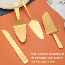 Load image into Gallery viewer, Stainless Steel Cake Moon Cake Knife Fork Dessert Cake Baking Tools, 14pcs/set Gold