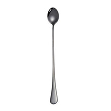Load image into Gallery viewer, 304 Stainless Steel Long Handle Thickened Pointed Spoon Coffee Ice Drink Mixing Spoon, Stainless Steel Color, Titanium Gold, Rose Gold, Colorful, Titanium Black