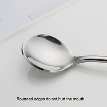 Load image into Gallery viewer, 304 Stainless Steel Long Handle Thickened Round Spoon Coffee Ice Drink Mixing Spoon, Stainless Steel Color, Titanium Gold, Rose Gold, Titanium Black