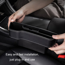 Load image into Gallery viewer, Car Crevice Storage Box Seat Decoration Finishing Box, Black Leather Principal Driver, Black Leather Co-pilot, Beige Leather Principal Driver, Beige Leather Co-pilot, Mocha Brown Leather Principal Driver, Mocha Brown Co-pilot, Red Suede Principal Drive...