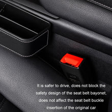Load image into Gallery viewer, Car Crevice Storage Box Seat Decoration Finishing Box, Black Leather Principal Driver, Black Leather Co-pilot, Beige Leather Principal Driver, Beige Leather Co-pilot, Mocha Brown Leather Principal Driver, Mocha Brown Co-pilot, Red Suede Principal Drive...