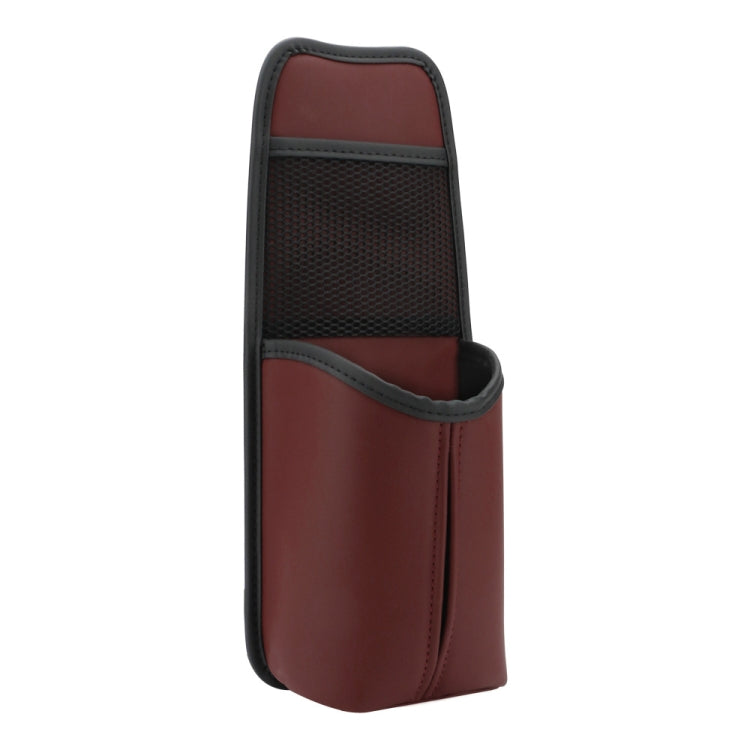 Car Seat Leather Multifunctional Tissue Water Cup Storage Hanging Bag
