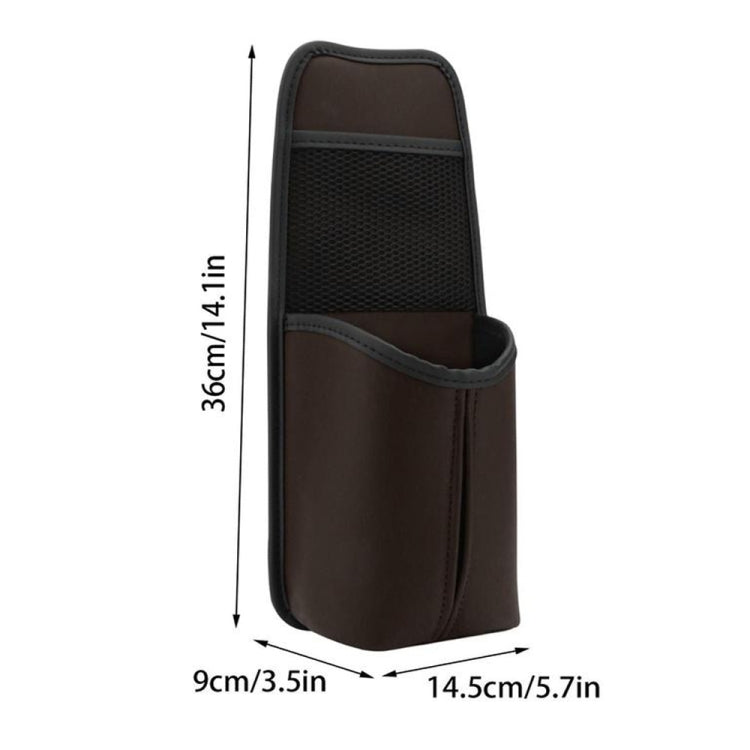 Car Seat Leather Multifunctional Tissue Water Cup Storage Hanging Bag
