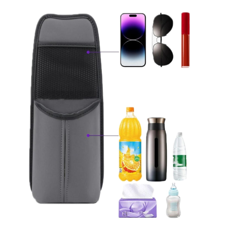 Car Seat Leather Multifunctional Tissue Water Cup Storage Hanging Bag