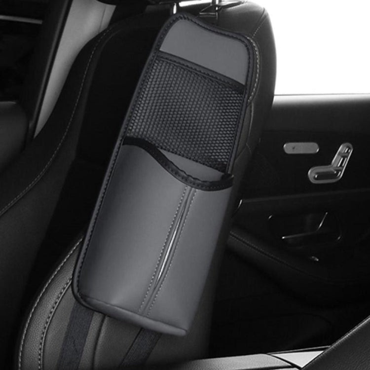 Car Seat Leather Multifunctional Tissue Water Cup Storage Hanging Bag