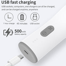Load image into Gallery viewer, Electric Waterproof Hairdresser Children Low Noise Rechargeable Push Clipper, Digital Version White, Suction Upgrade Version White