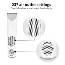 Load image into Gallery viewer, Electric Waterproof Hairdresser Children Low Noise Rechargeable Push Clipper, Digital Version White, Suction Upgrade Version White