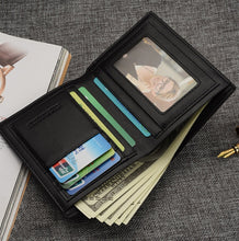 Load image into Gallery viewer, Men Short Wallet Business Coin Purse Card Holder Money Bag