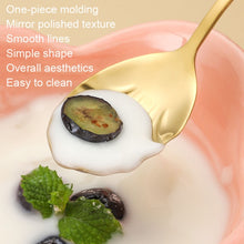 Load image into Gallery viewer, Stainless Steel Water Droplet Shell Spoon Ice Cream Spoon Coffee Mixing Spoon, Stainless Steel Color, Gold, Rose Gold, Colorful, Blue, Black
