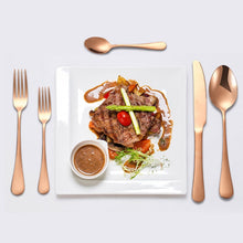 Load image into Gallery viewer, 16pcs/set Carton Boxed Gold-Plated Stainless Steel Knife and Fork Set Western Cutlery, Stainless Steel Color, Gold, Rose Gold, Colorful, Black