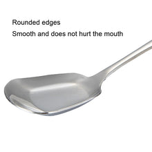 Load image into Gallery viewer, Small 304 Stainless Steel Spoon Glossy Thickened Flat Head Flat Bottom Serving Spoon, Stainless Steel Color, Titanium Gold, Rose Gold, Colorful, Black, Blue