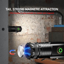 Load image into Gallery viewer, 3 LED Mini Flashlight Rechargeable Waterproof 2000LM Super Bright Torch, Tail No Magnet, Tail Magnet