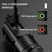 Load image into Gallery viewer, 3 LED Mini Flashlight Rechargeable Waterproof 2000LM Super Bright Torch, Tail No Magnet, Tail Magnet