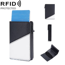 Load image into Gallery viewer, Baellerry RFID Anti-theft Aluminum Box Leather Wallet Side Push Contrasting Antimagnetic Card Holder