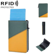 Load image into Gallery viewer, Baellerry RFID Anti-theft Aluminum Box Leather Wallet Side Push Contrasting Antimagnetic Card Holder