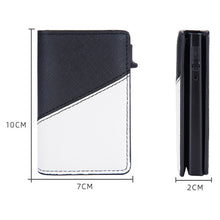 Load image into Gallery viewer, Baellerry RFID Anti-theft Aluminum Box Leather Wallet Side Push Contrasting Antimagnetic Card Holder