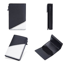 Load image into Gallery viewer, Baellerry RFID Anti-theft Aluminum Box Leather Wallet Side Push Contrasting Antimagnetic Card Holder