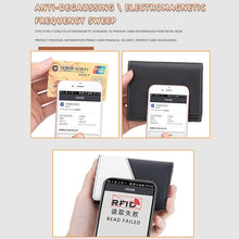 Load image into Gallery viewer, Baellerry RFID Anti-theft Aluminum Box Leather Wallet Side Push Contrasting Antimagnetic Card Holder
