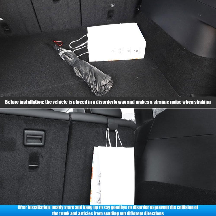 For Tesla Model Y 1pair Rear Trunk Hook Bag Umbrella Hanger, 1pair
