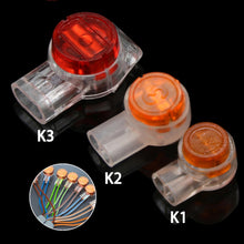 Load image into Gallery viewer, 100pcs /Pack Network Cable Telephone Line Connector Moisture-Proof Waterproof Wiring Terminals, K1, K2, K3