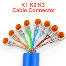 Load image into Gallery viewer, 100pcs /Pack Network Cable Telephone Line Connector Moisture-Proof Waterproof Wiring Terminals, K1, K2, K3