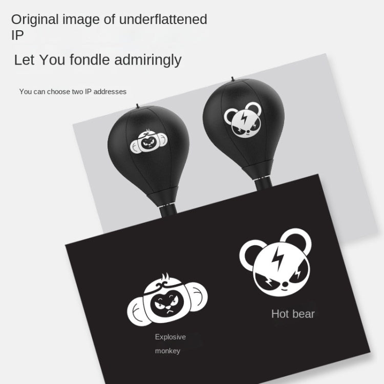 Boxing Desktop Speed Ball Children Adult Decompression Training Fitness Equipment, Bear+Pump, Bear+Children Gloves+Pump