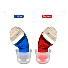 Load image into Gallery viewer, AN127 Invisible In-Ear Hearing Aid Sound Amplifier For The Elderly And Hearing Impaired, Blue Left Ear, Red Right Ear), Black Left Ear, Black Right Ear, Skin Color Left Ear, Skin Color Right Ear