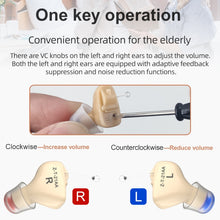 Load image into Gallery viewer, AN127 Invisible In-Ear Hearing Aid Sound Amplifier For The Elderly And Hearing Impaired, Blue Left Ear, Red Right Ear), Black Left Ear, Black Right Ear, Skin Color Left Ear, Skin Color Right Ear