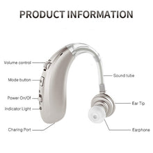 Load image into Gallery viewer, USB Charging Earhook Noise Reduction Hearing Aid Sound Amplifier