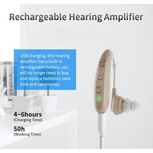Load image into Gallery viewer, USB Charging Earhook Noise Reduction Hearing Aid Sound Amplifier