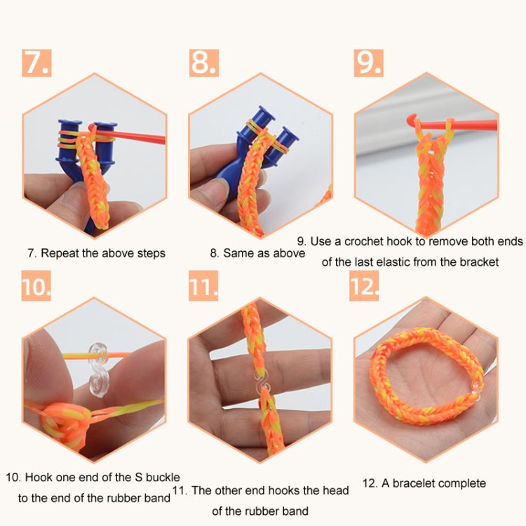 36 Grid Loom Rainbow Rubber Band DIY Kids Braided Bracelet