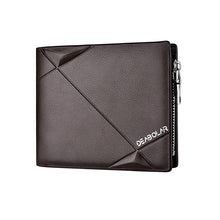 Load image into Gallery viewer, DEABOLAR Men Short PU Leather Tri-fold Horizontal Wallet Large-capacity Multi-card Wallet