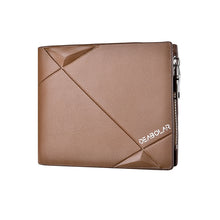 Load image into Gallery viewer, DEABOLAR Men Short PU Leather Tri-fold Horizontal Wallet Large-capacity Multi-card Wallet