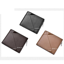 Load image into Gallery viewer, DEABOLAR Men Short PU Leather Tri-fold Horizontal Wallet Large-capacity Multi-card Wallet
