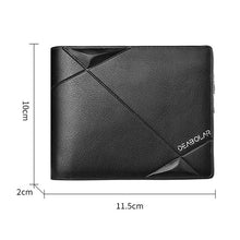 Load image into Gallery viewer, DEABOLAR Men Short PU Leather Tri-fold Horizontal Wallet Large-capacity Multi-card Wallet
