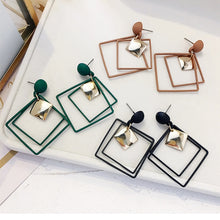 Load image into Gallery viewer, 5pairs Alloy Double Diamond Stitching Ladies Earrings