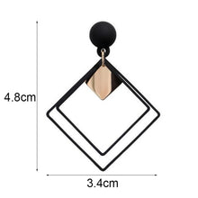 Load image into Gallery viewer, 5pairs Alloy Double Diamond Stitching Ladies Earrings