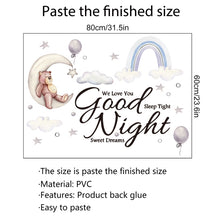 Load image into Gallery viewer, 2pcs/set 25x70cm Cartoon Wall Stickers Kids Room Background Decoration Stickers