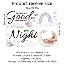 Load image into Gallery viewer, 2pcs/set 25x70cm Cartoon Wall Stickers Kids Room Background Decoration Stickers