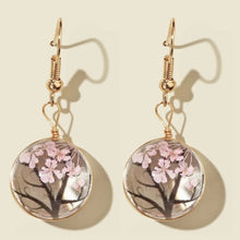 Load image into Gallery viewer, DIY Handmade Glass Dried Flowers Gypsophila Earrings