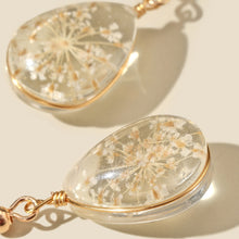 Load image into Gallery viewer, DIY Handmade Glass Dried Flowers Gypsophila Earrings