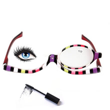 Load image into Gallery viewer, Makeup Presbyopic Glasses Multicolored Rotatable Magnifying Glass Single Piece Reading Glass, Degree:
