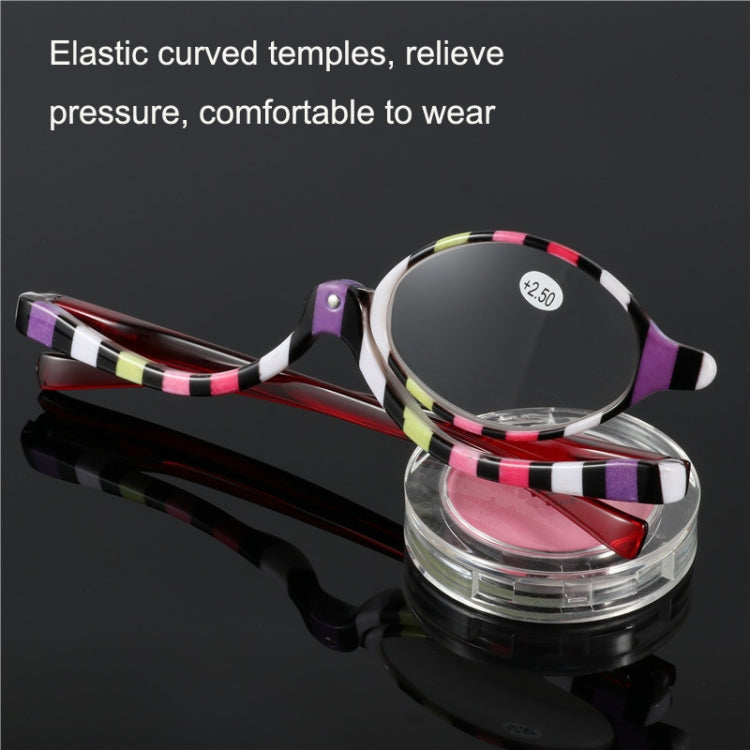 Makeup Presbyopic Glasses Multicolored Rotatable Magnifying Glass Single Piece Reading Glass, Degree: