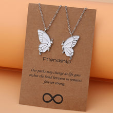 Load image into Gallery viewer, Sisters Mother and Daughter Alloy Drip Oil Butterfly Necklace Clavicle Chain