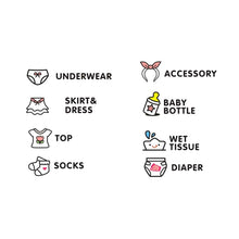 Load image into Gallery viewer, Baby Room Bedroom Wall Sticker Girls Baby Clothes Logo Classification Removable Stickers