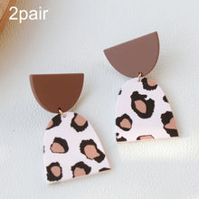 Load image into Gallery viewer, 2pair Acrylic Clay Textured Painted Earrings
