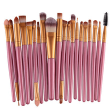 Load image into Gallery viewer, 20pcs/set Wooden Handle Makeup Brush Set Beauty Tool Brushes, Coffee, Gold+Black, Black+White, Full Black, Black+Coffee, Brown+White, Gold+Pink, Brown+Green, Brown+Pink, Brown+Black, Gold+White, Gold+Green, Black+Green, Black+Pink, Brown+Purple        ...